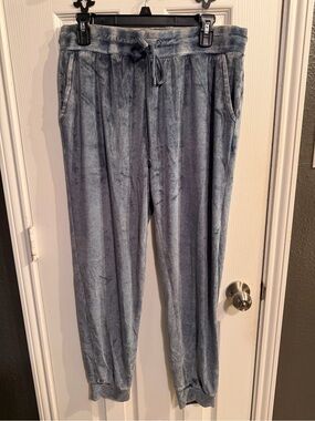 Cable & Gauge Plush Drawstring Joggers - Slate Blue